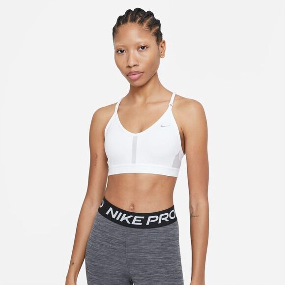 Nike Women's Dri-FIT Indy Light-Support Padded V-Neck Sports Bra White XXL - Picture 1 of 5